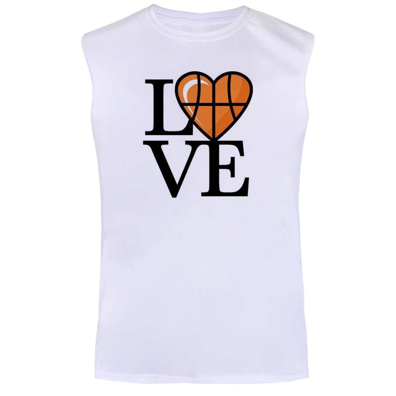 تاپ مردانه مدل بسکتبال  کد BA510  رنگ سفید