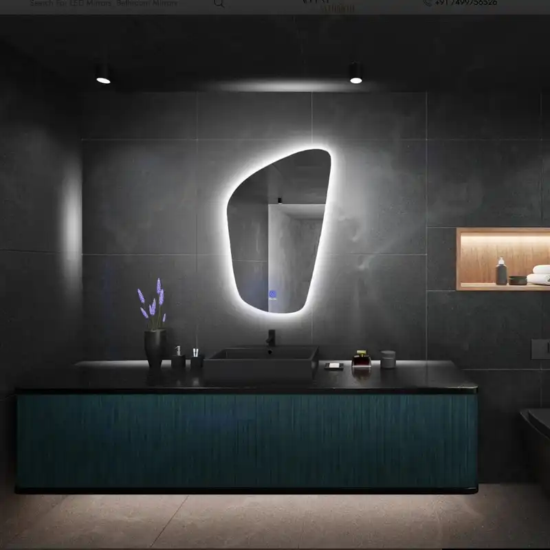 آینه سرویس بهداشتی تارا دکور مدل لمسی طرح دفرمه کد Dt198