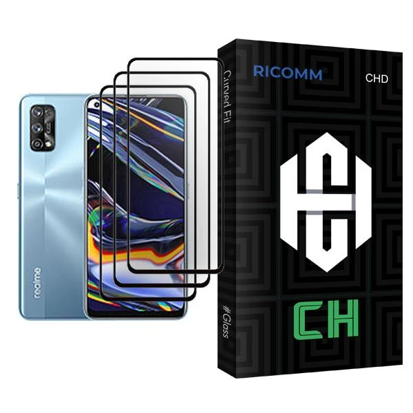 محافظ صفحه نمایش ریکام مدل CH Glass MIX003 مناسب برای گوشی موبایل ریلمی 7 Pro بسته سه عددی