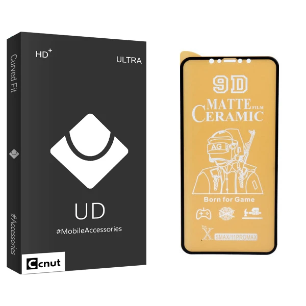 محافظ صفحه نمایش سرامیکی مات کوکونات مدل UD Black مناسب برای گوشی موبایل اپل iphone 11 Pro Max/ XS Max