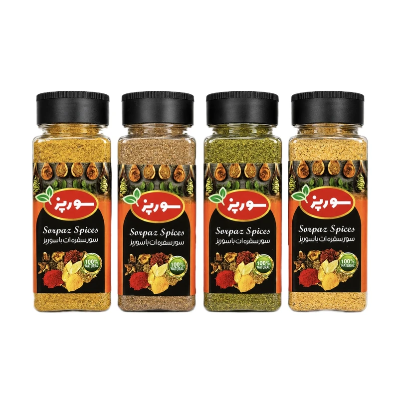 ادویه سورپز کوکو کتلت وقرمه کرفس و قیمه دیزی و گردلیمو - 360 گرم بسته 4 عددی
