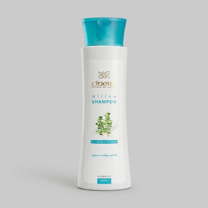 شامپو ضد شوره سینره مدل Anti Dandruff Willow حجم 250 میلی‌لیتر، حاوی عصاره زانتاکسیلوم و بید، رفع سریع پوسته ریزی، کاهش چربی و خارش پوست سر، مناسب انواع مو