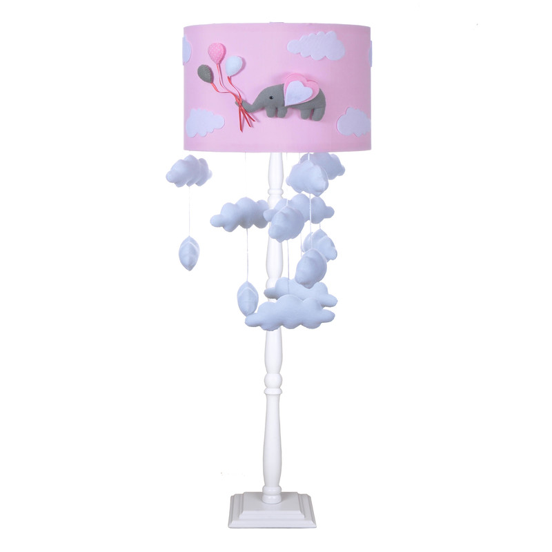 آباژور ایستاده کودک تابنده مدل فیل بادکنک pink