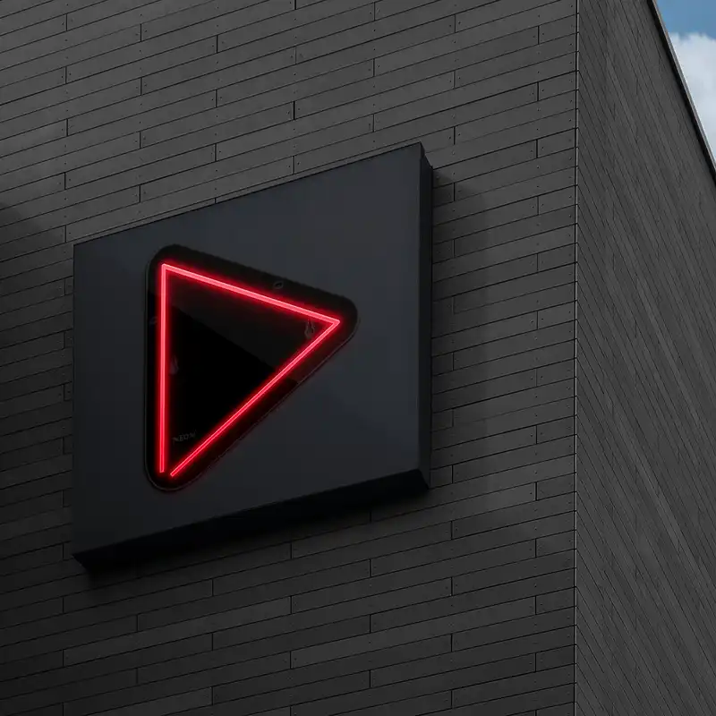 چراغ دیواری نئون دیزاین طرح Play-BL_RD