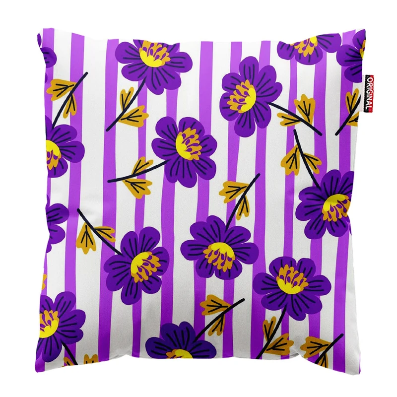  کوسن پاد آفرین طرح گل کد 2196 سایز 30*30 سانتی متر