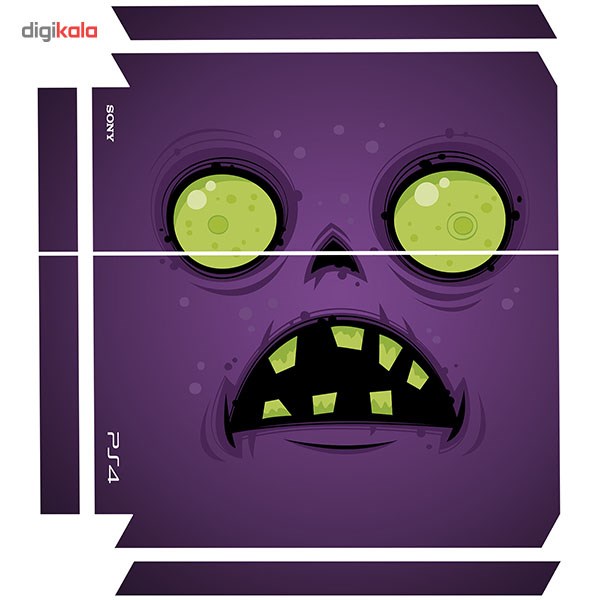 برچسب عمودی پلی استیشن 4 ونسونی طرح Zombie Face