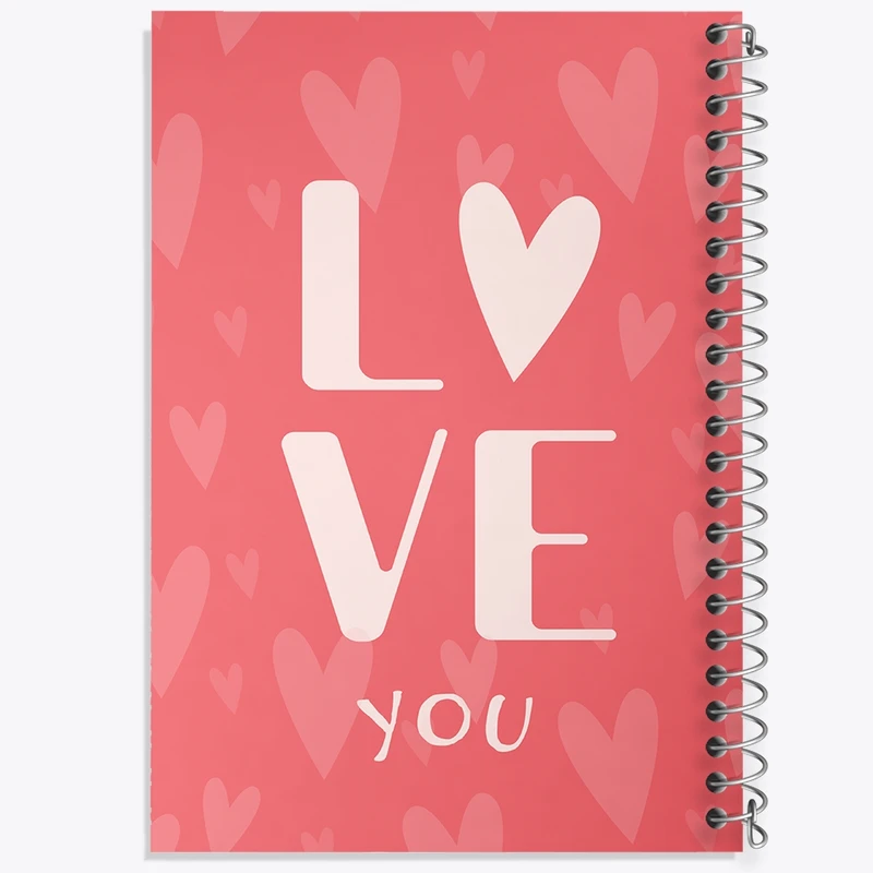 دفتر شطرنجی 50 برگ خندالو مدل Love کد F2312