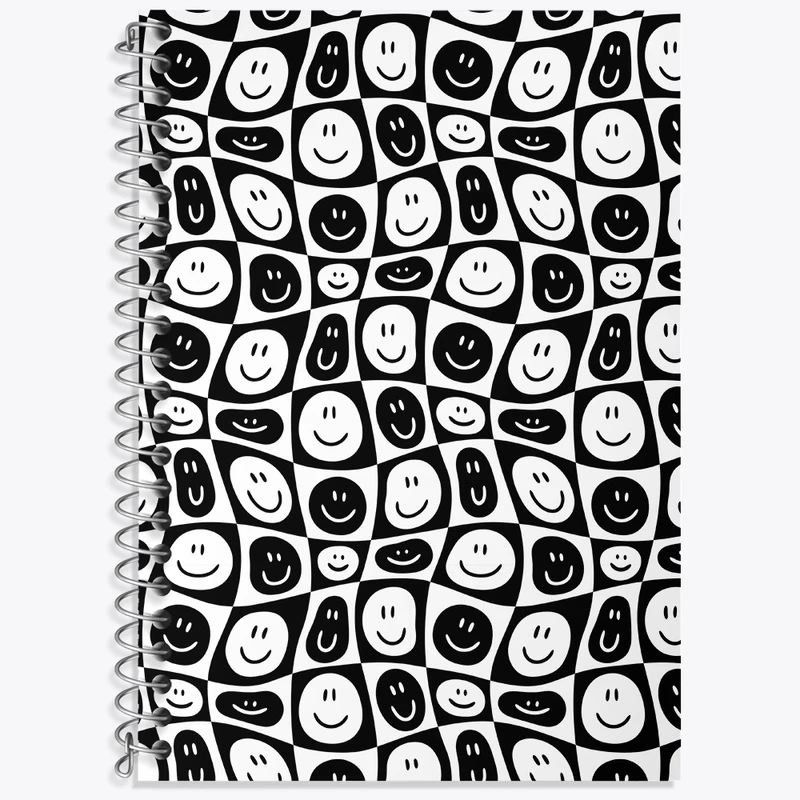 دفتر زبان 50 برگ خندالو مدل سه خط طرح ایموجی کد N656