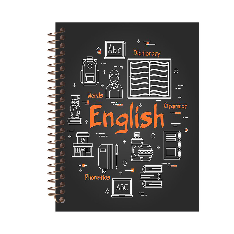 دفتر زبان 60 برگ طرح حروف انگلیسی کد L302