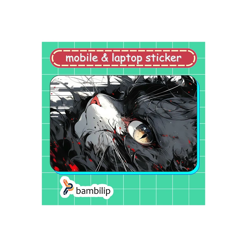 استیکر بامبیلیپ مدل کارت عابر طرح گربه خشمگین کد 4235824