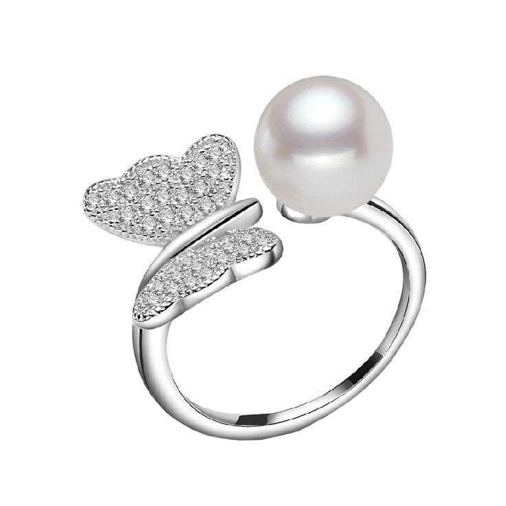  انگشتر نقره زنانه قیراط طرح پروانه کد GH4442