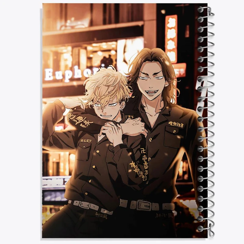 دفتر ژورنال نویسی 50 برگ خندالو مدل نقطه ای طرح باجی و چیفویو انیمه توکیو ریونجرز کد 11142