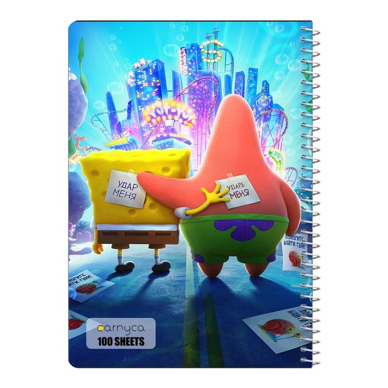 دفتر مشق 100 برگ سیمی کارنیکا طرح باب اسفنجی spong bob کد 41962