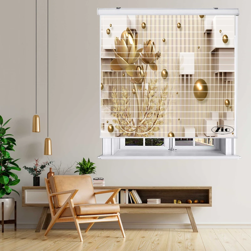 پرده زبرا مدل سیلوئت 3D1023 سایز 150x150 سانتی متر