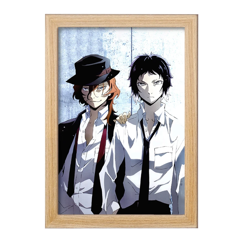 تابلو خندالو مدل رامپو و موری و اکوتاگاوا و چویا انیمه سگ های ولگرد بانگو  کد 11761