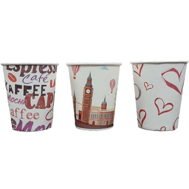 لیوان یکبار مصرف طرح  papers cup-500  بسته 500 عددی