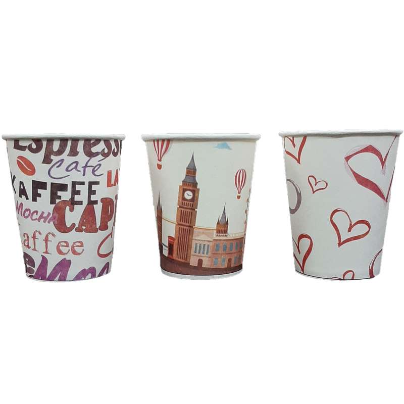 لیوان یکبار مصرف طرح papers cup-500 بسته 500 عددی