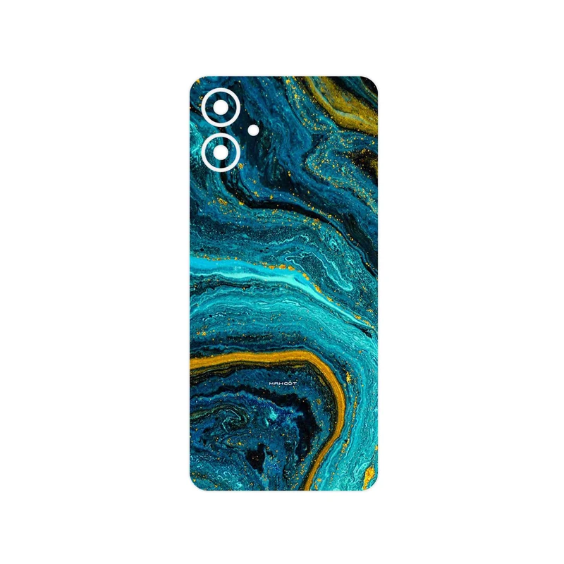 برچسب پوششی ماهوت مدل Turquoise marblewith golden streaks مناسب برای گوشی موبایل سامسونگ Galaxy A06