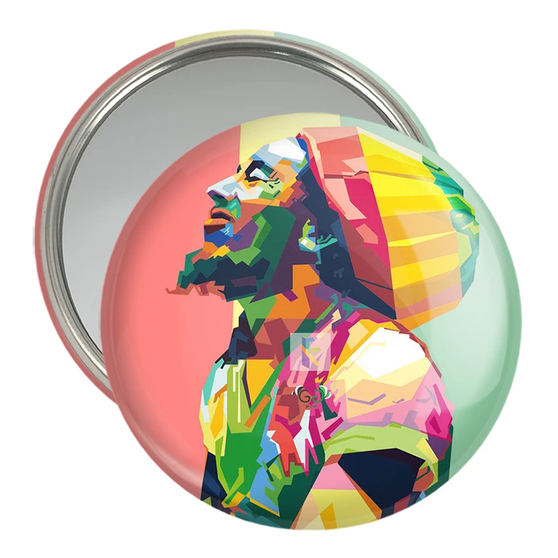 آینه جیبی خندالو مدل باب مارلی Bob Marley  کد 3270