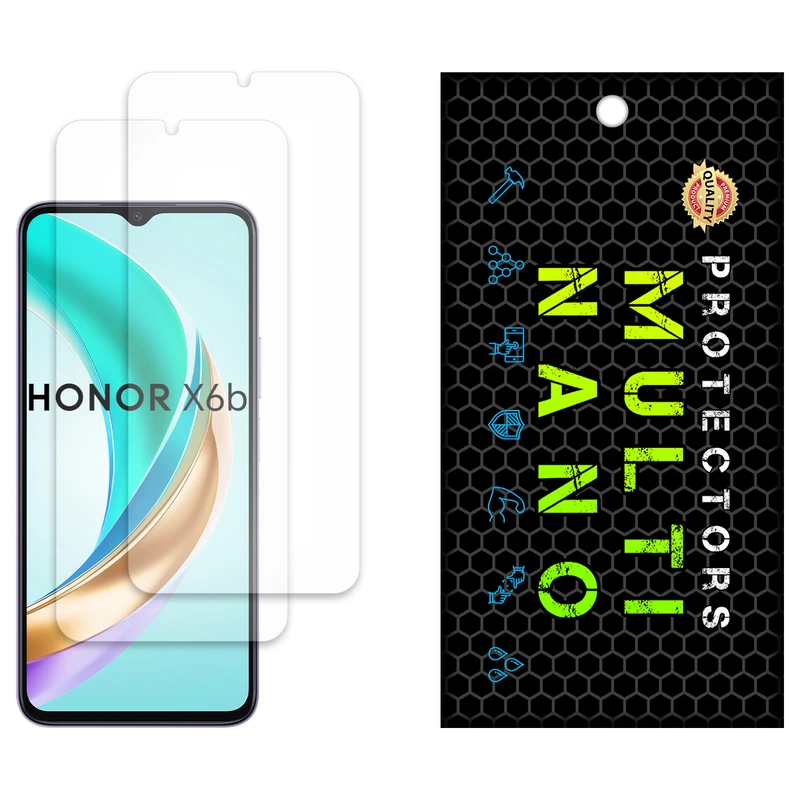 محافظ صفحه نمایش آنتی رفلکس مولتی نانو مدل X-S2M مناسب برای گوشی موبایل آنر X8b بسته دو عددی