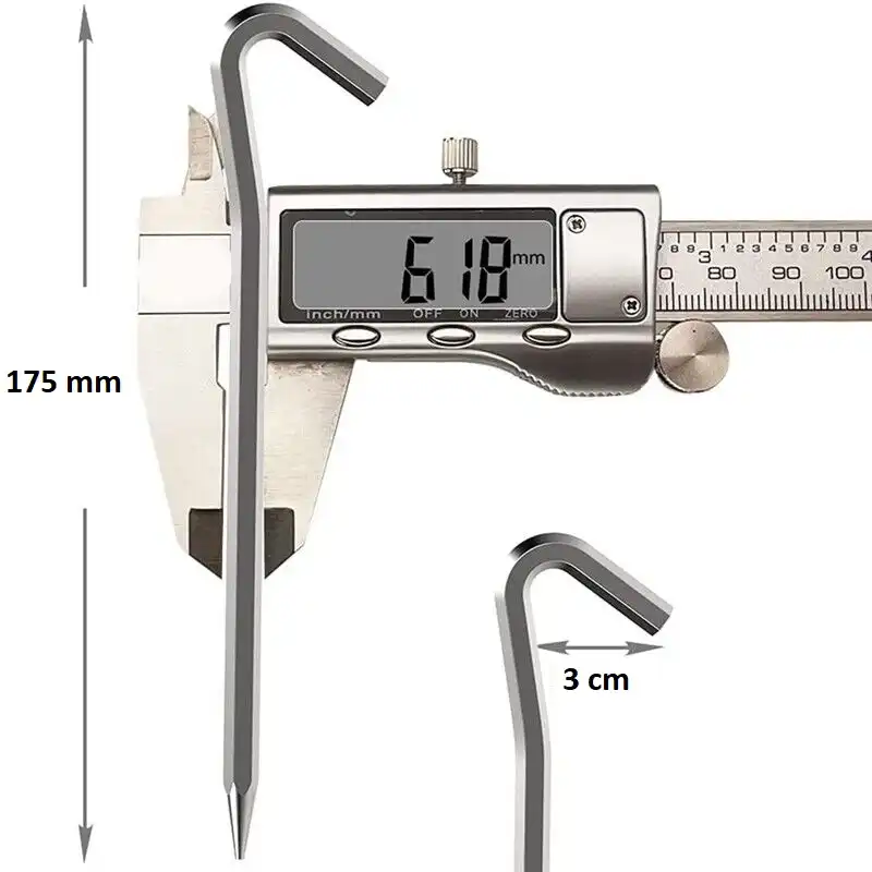 میخ چادر سفری مدل ALUMINUM بسته 5 عددی