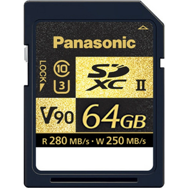 کارت حافظه SD پاناسونیک مدل Rp-SDZA64G کلاس 10 استاندارد v90 سرعت 280Mbps ظرفیت 64 گیگا بایت