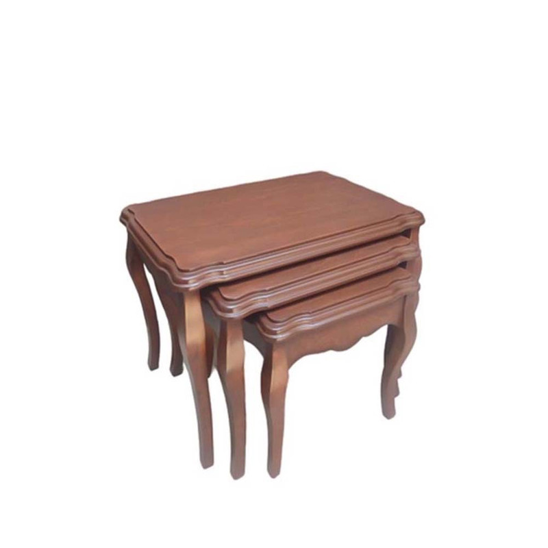 میز عسلی مدل ALM200 راش مجموعه 3 عددی