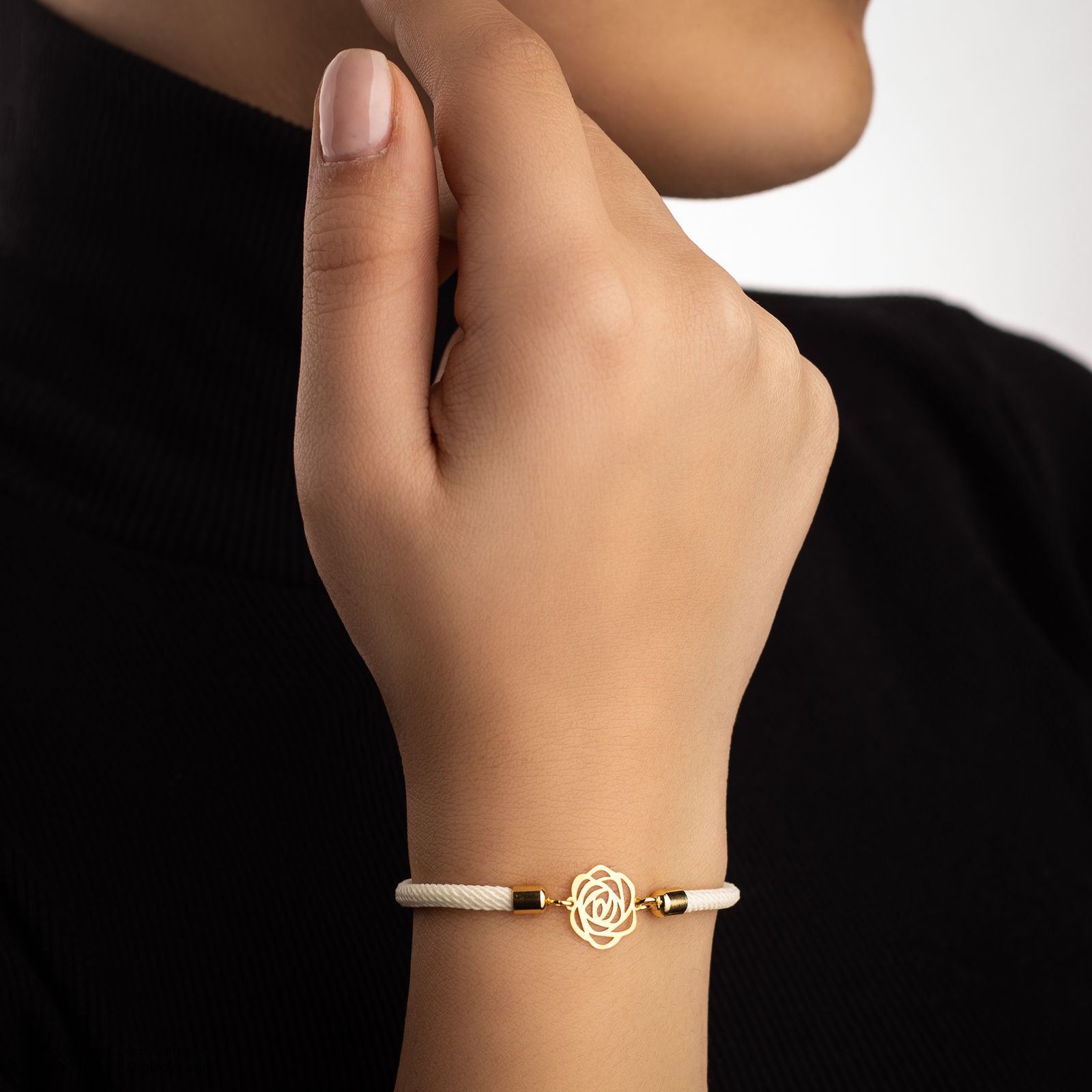 دستبند طلا عیار 18 زنانه ناریا مدل رز -  - 3
