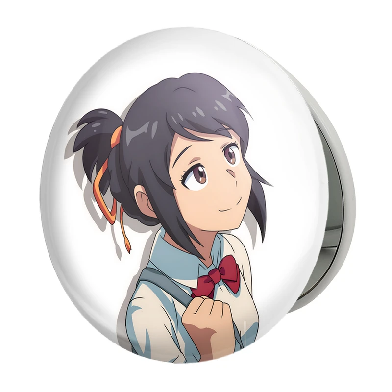 آینه جیبی خندالو طرح میتسویا میامیزو انیمه یورنیم Your Name مدل تاشو کد 16249 