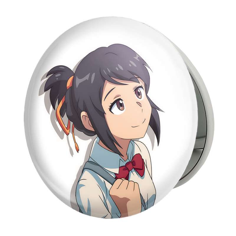 آینه جیبی خندالو طرح میتسویا میامیزو انیمه یورنیم Your Name مدل تاشو کد 16249