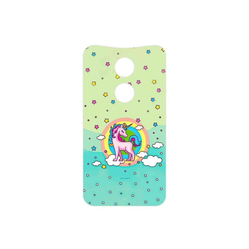 برچسب پوششی ماهوت مدل Rainbow unicorn adventure مناسب برای گوشی موبایل موتورولا Moto X 2014