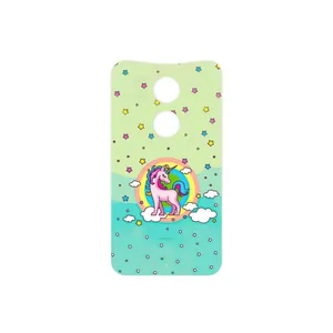 MAHOOT Rainbow unicorn adventure Cover Sticker for Motorola Moto X 2014