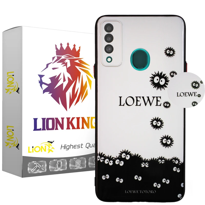 کاور لاین کینگ مدل Microb gogolii مناسب برای گوشی موبایل Galaxy A20s به همراه پایه نگهدارنده