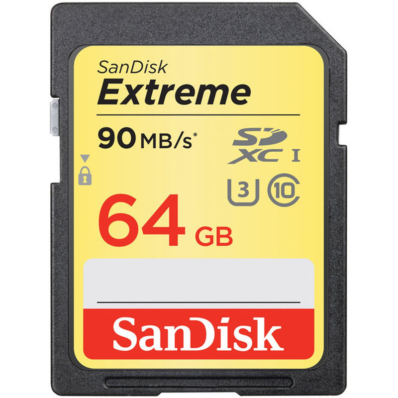 کارت حافظه SDXC سن دیسک مدل Extreme کلاس 10 استاندارد UHS-I U3 سرعت 600X 90MBps ظرفیت 64 گیگابایت