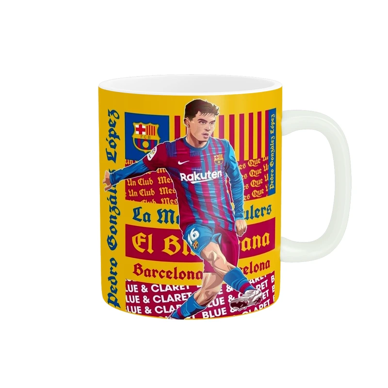 ماگ طرح فوتبالی پدری بارسلونا کد 419