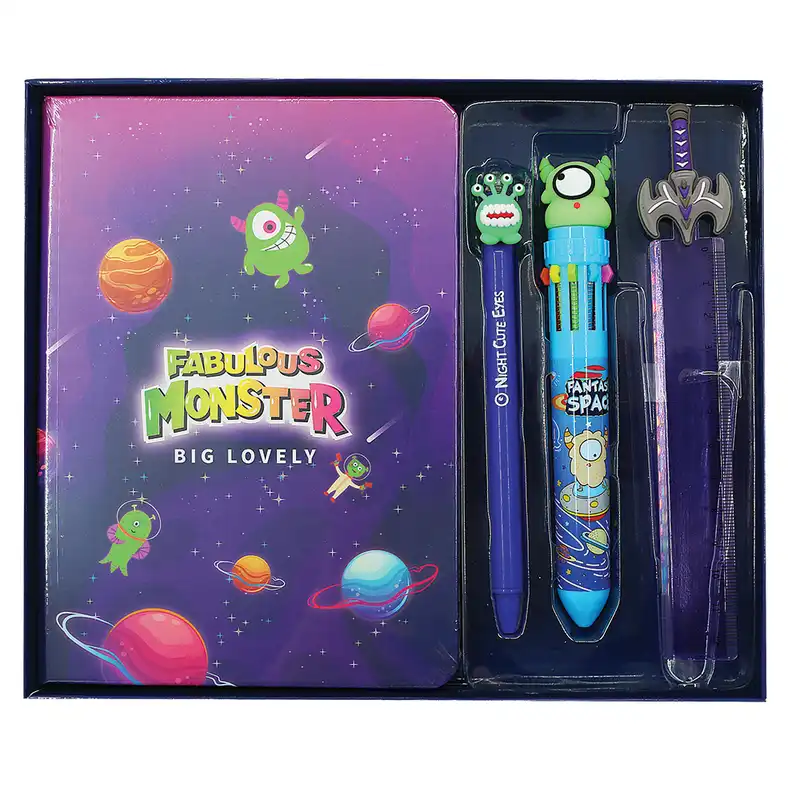 ست لوازم التحریر فندل طرح فضانورد مدل FB9235 مجموعه 4 عددی