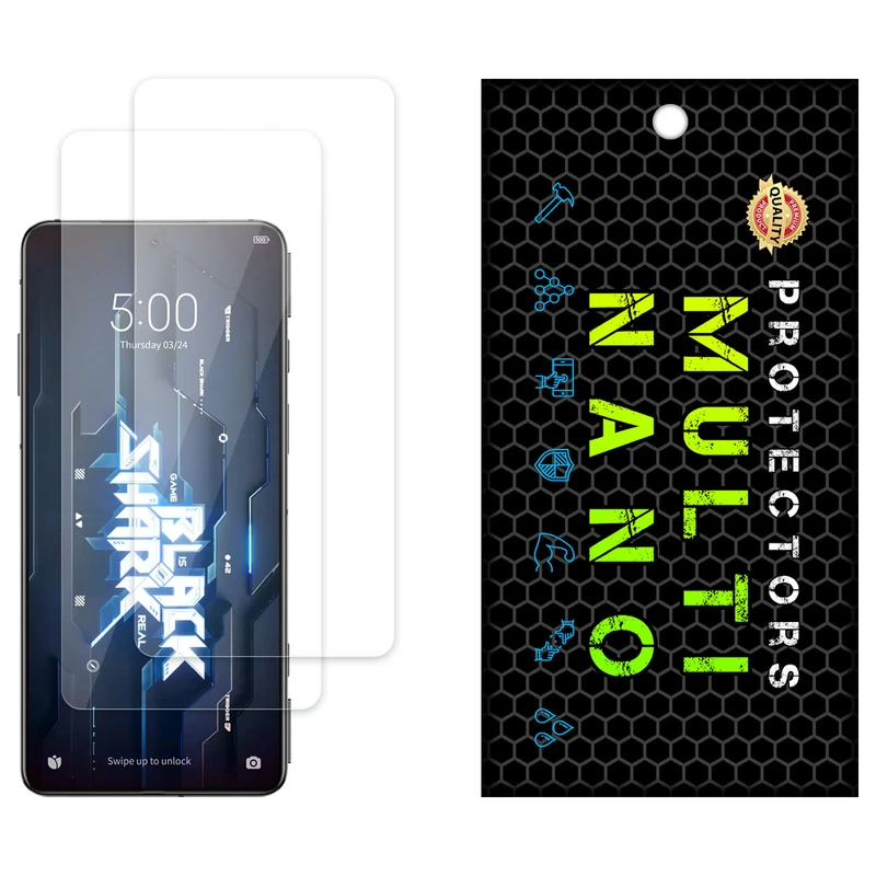 محافظ صفحه نمایش شفاف مولتی نانو مدل X-S2N مناسب برای گوشی موبایل شیائومی Black Shark 5 Pro بسته دو عددی