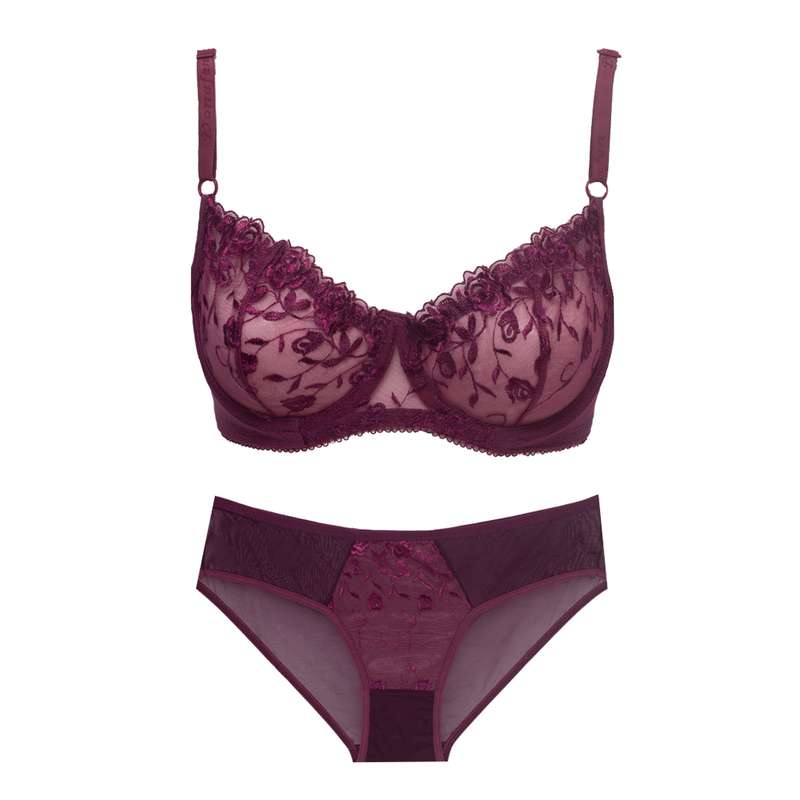 ست شورت و سوتین زنانه مدل تورگاز ساده تریوت