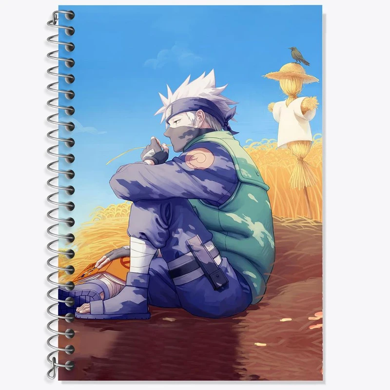 دفتر زبان 50 برگ خندالو مدل دو خط طرح کاکاشی سنسه انیمه ناروتو Naruto کد 11228