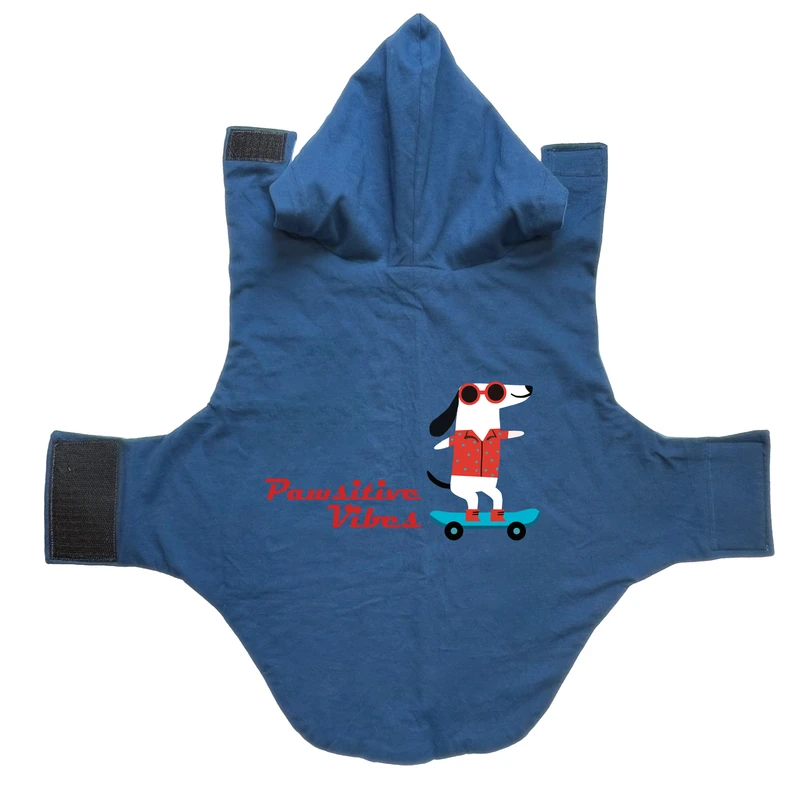 لباس سگ و گربه مدل هانا طرح چاپ دار سگ اسکیت سوار 10 کد XL