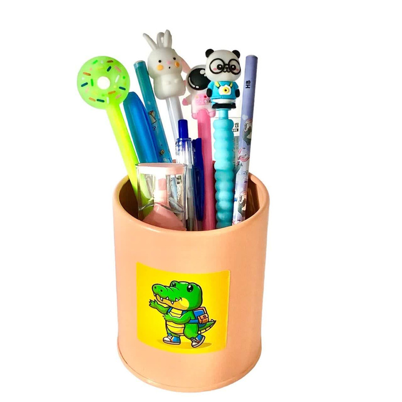 جامدادی رومیزی مدل فلزی پاستلی -تمساح فانتزی