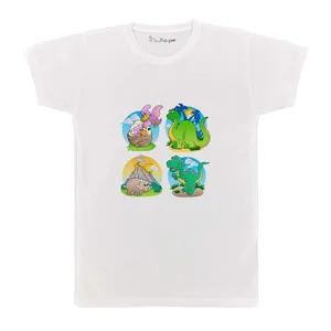 تی شرت بچگانه پرمانه طرح دایناسورهای بامزه کد pmt.5120
