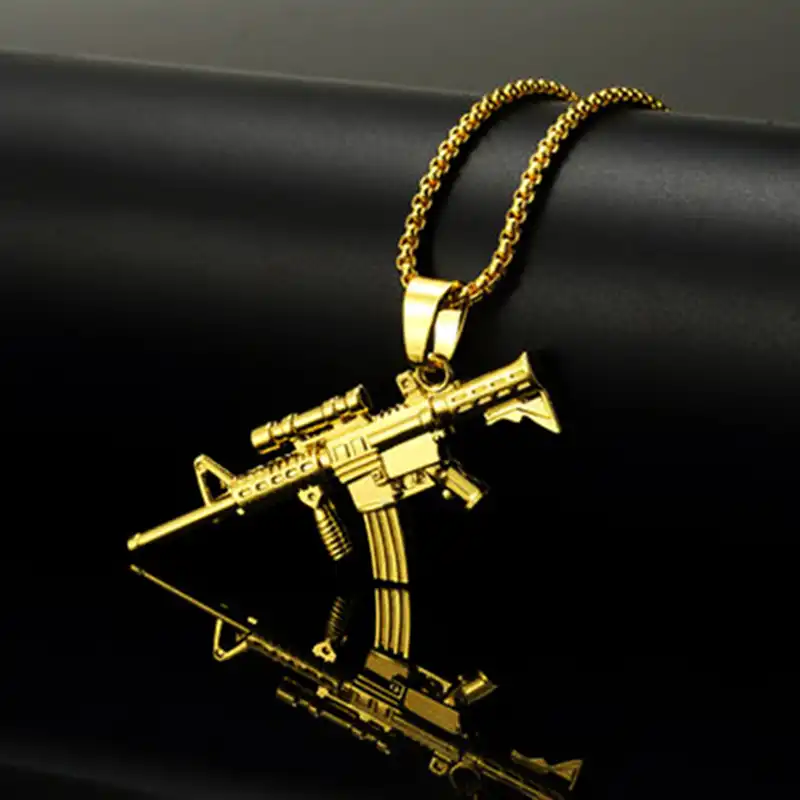 گردنبند طرح تفنگ کد L78009