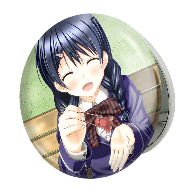 آینه جیبی خندالو طرح مگومی انیمه جنگ غذاها Food Wars مدل تاشو کد 17024 