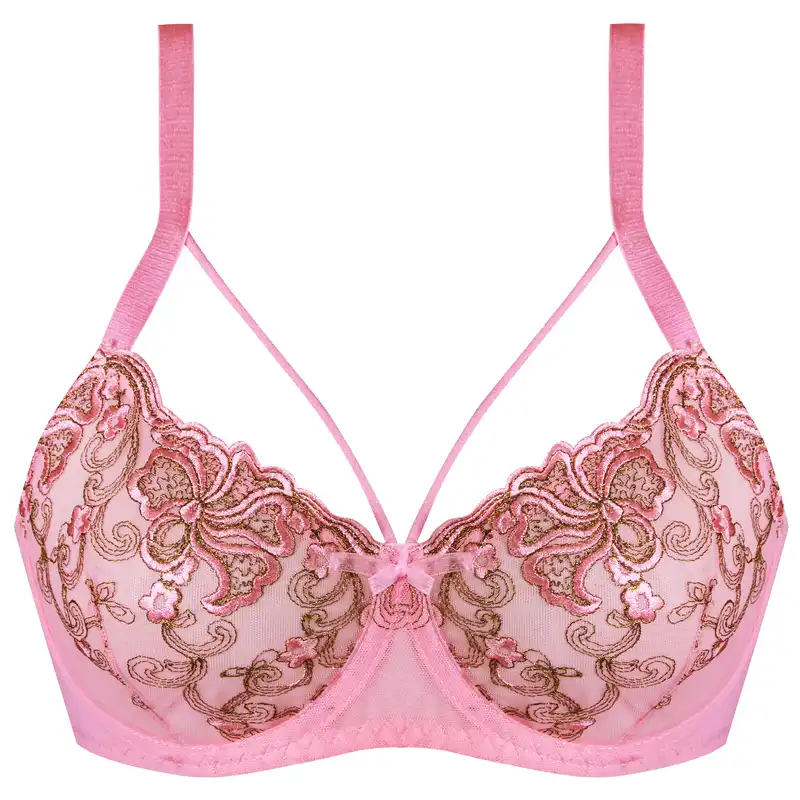 سوتین زنانه کارنا رز مدل فنردار کد 3377-4 رنگ صورتی