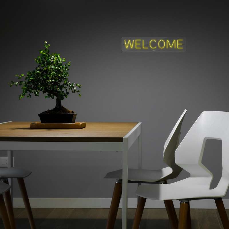 چراغ دیواری نئون دیزاین طرح Welcome-GL_YL
