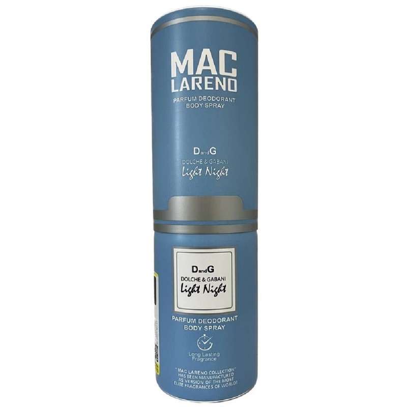 اسپری دئودورنت مردانه مک لارنو مدل لایت نایت حجم 200 میلی لیتر اسپری دئودورنت مردانه مک لارنو مدل لایت نایت حجم 200 میلی لیتر