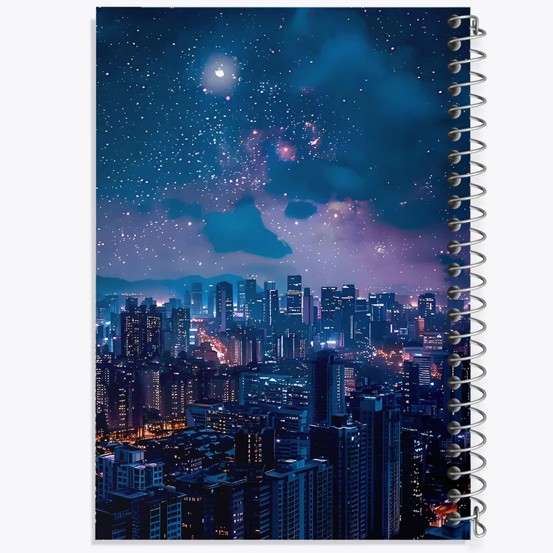 دفتر مشق 100 برگ خندالو طرح منظره شب کد F5278