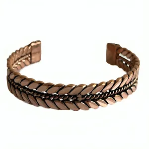 دستبند دست‌ساز زنانه مدل گندمی تراش کد JW585