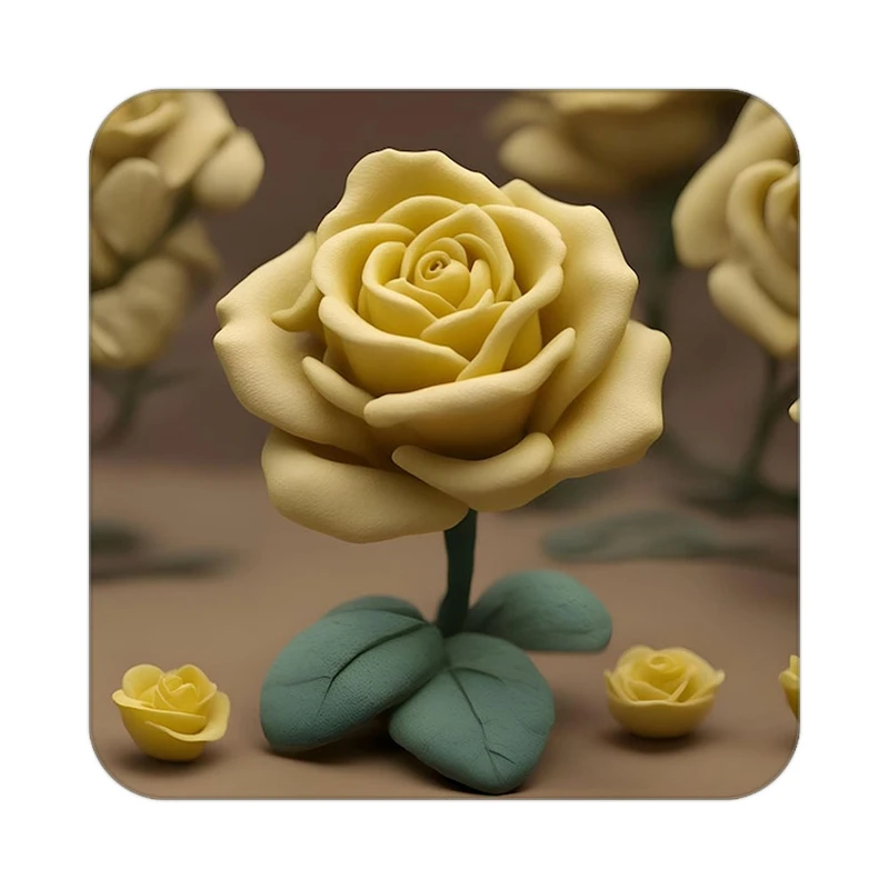 زیر لیوانی کاکتی طرح گل مدل mp16372